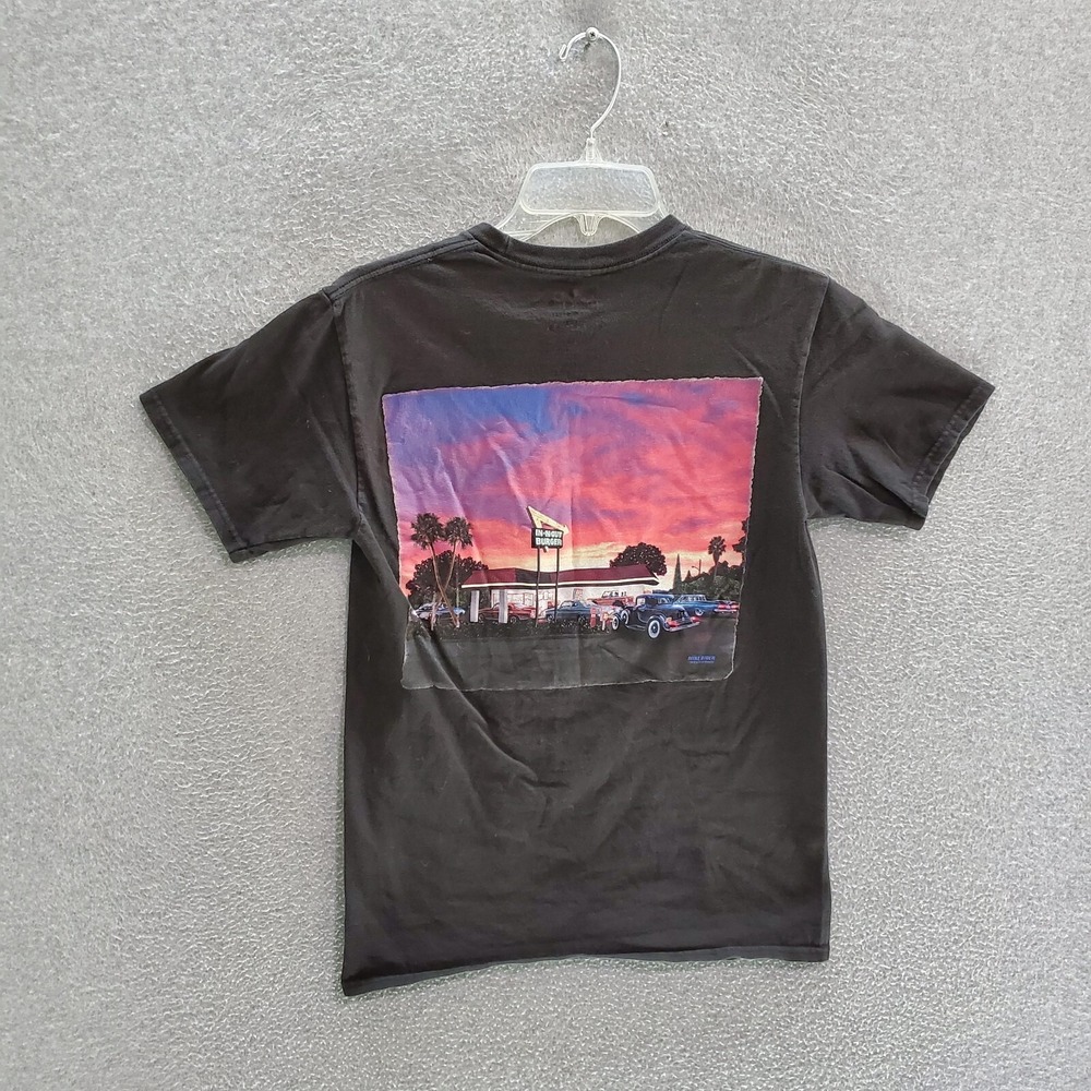 In N Out Burger Men T-Shirt Small Black Logo Graphic California Classic Cars Tee